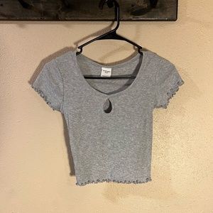 Tilly's Gray Top with Cutout
